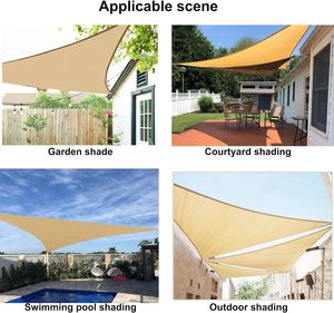 DS BS 3.6 X 3.6 X 3.6M Triangle Sun Shade Sail-Sand