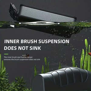 DS BS Magnetic Fish Tank Brush with Double Sided Scraper Size - L