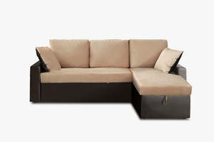 Salem Pull Out Sofa Bed with Storage - Brown