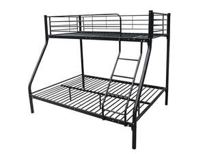 DS Metal Triple Bunk Bed - Black