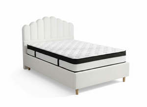 Shelley Boucle Bed Frame & Euro Top Mattress G31 - Queen