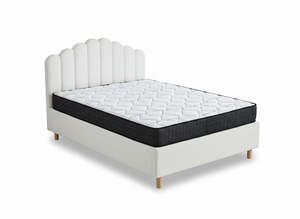 Shelley Boucle Bed Frame & Xclusive Pocket Spring Mattress X20 - Queen