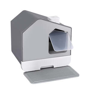 Best Sellers 1: Cat Litter Box Large Tray Kitty Toilet Enclosed Cat Litter Box Hooded Scoop Mat