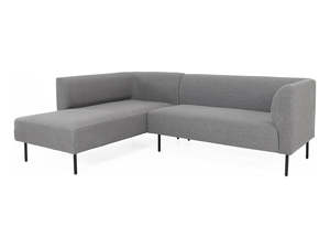 Living Room: Judith Sectional Sofa with Left Chaise Linen Grey