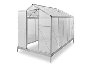 Green House: DS Polycarbonate Greenhouse with Base 6ft x 10ft