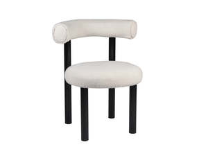 DS Dining Chair Fabric White