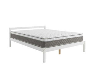 Zyber Test Discounted: Wayford Bed Frame White & MEM 23 cm Mattress - King