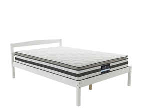 Wayford Bed Frame White & Bon21 Mattress - King Single