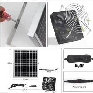 DS BS 15W Solar Powered Dual Fan Kit