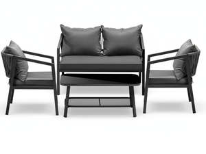 Messina 4-Piece Outdoor Conversation Set - Grey