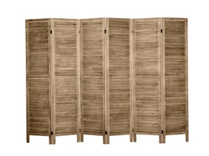 Room Divider: Room divider E BLINDS 6 panel Brown