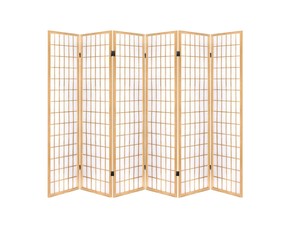 Room divider E P1 6 panel Natural