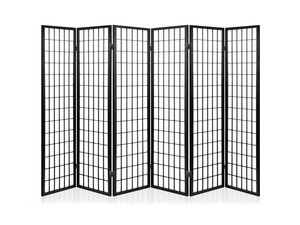 Room Divider: Room divider E P1 6 panel Black
