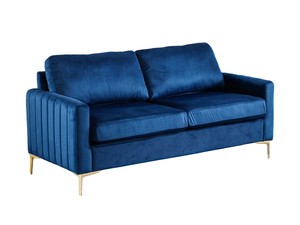 DS Velvet 2 Seater Sofa Navy Blue