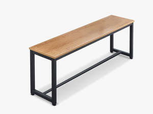 DS Wooden Dining Bench with Metal Legs - 140 cm