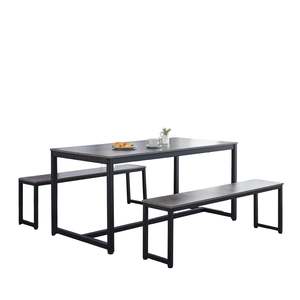 DS 3-Piece Grey Marble Look Dining Set