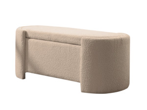 Pre Order: DS Boucle Storage Bench Brown