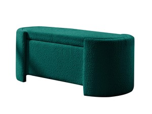 Pre Order: DS Boucle Storage Bench Green