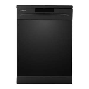 Appliances: T Parmco 600mm Black Freestanding Dishwasher LED Display