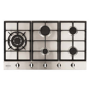 Parmco GAS COOKTOP 900MM STAINLESS 4BURNER+WOK