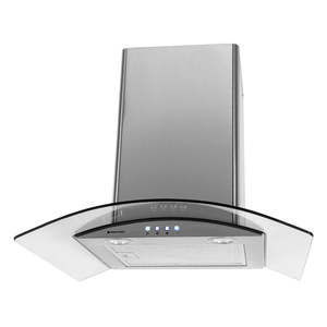 T Parmco RANGEHOOD CURVED GLASS 600MM STAINLESS 1000M3H