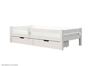 Milo Single Bed with Storage White