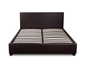 Bed Frames: Bass PU Storage Bed and Bonnell Mattress Combo - Queen