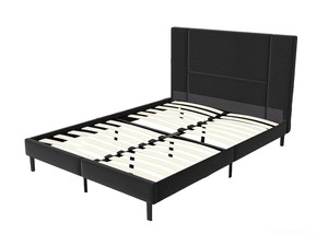 Bed Frames: Aubrey Velvet Bed Frame Black - Double