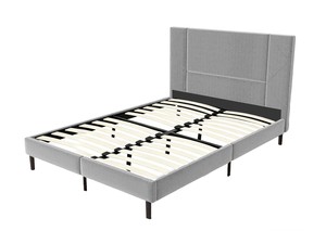 Aubrey Velvet Bed Frame Grey - Double