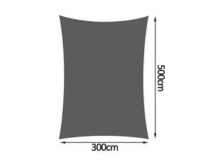 Gazebo Shade: Shade sail D 3x5m GREY