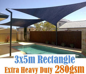 Shade sail D 3x5m BLACK