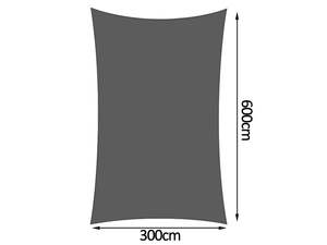 Gazebo Shade: Shade sail D 3x6m GREY