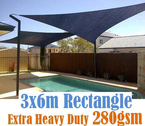 Shade sail D 3x6m BLACK