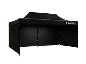 Gazebo Shade: DS Xclusive Gazebo with Carry Bag 3m x 6m - Black