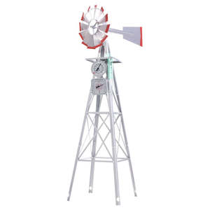 All: Garden Windmill 6FT 186cm Metal  Outdoor Decor Ornamental Wind Will