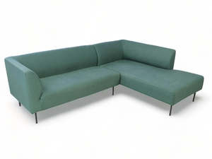 Living Room: Judith Sectional Sofa with Right Chaise Linen - Green