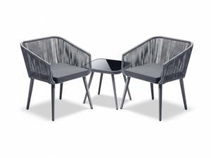 Tejp 3-Piece Outdoor Bistro Set - Grey