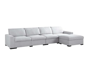 DS Savile Sectional Sofa With Ottoman - Light Grey