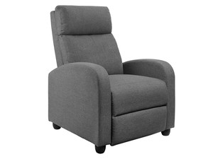 DS Austen Push Back Recliner Chair Linen Grey