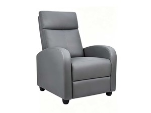 DS Austen Push Back Recliner Chair PVC Grey