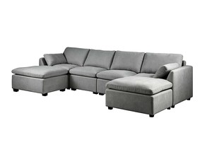 DS Jonpony 6-Piece Modular Sofa Set - Dark Grey