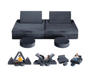 Kids Organisers: Play couch 6pcs Grey