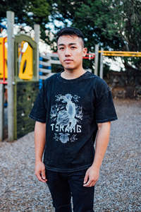 Tshirt with denglong - black and white