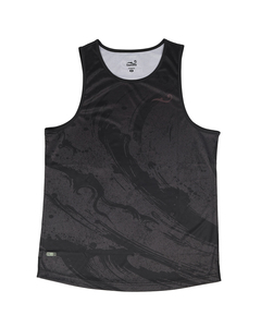 Mens Ride The Wave Singlet - Black - TSUNAMI SPORT