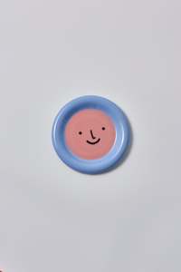 Jones Co: Smiley Plate - Pink and Purple