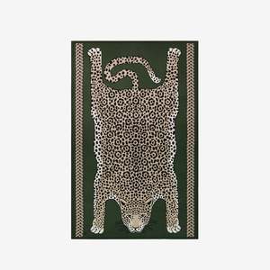 Inoui Editions - Leopard throw in Khaki 100% cotton