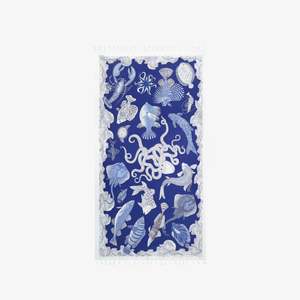 Inoui Editions: Cotton Beach Towel - Poseidon in Blue