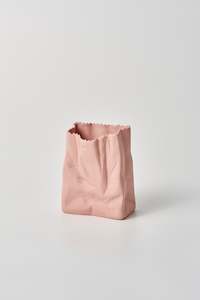 Jones Co: Small Paper Bag Vase - Pink