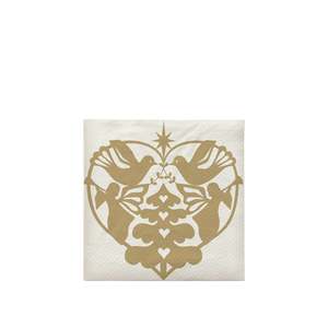 Homeware: Paper Napkin - Nostalgia in Off White and Gold