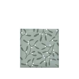 Homeware: Paper Napkin - Mistletoe in Green and White